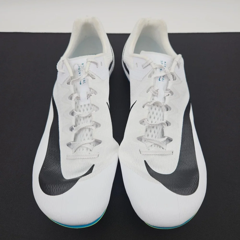 Nike Zoom Rival Sprint Mens Size 14 White‎ Black Track Field Spikes FZ9663-102